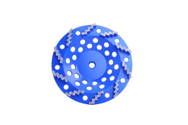 7 Inch Cup wheel - 30 Grit  ZigZag 10 Segment Medium Bond