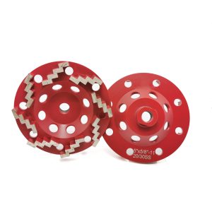 5 Inch Cup wheel – 30 Grit  ZigZag 8 Segment Medium Bond