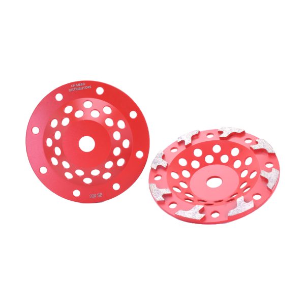 5 Inch Cup wheel - 30 Grit  TSEG 8 Segment Soft Bond
